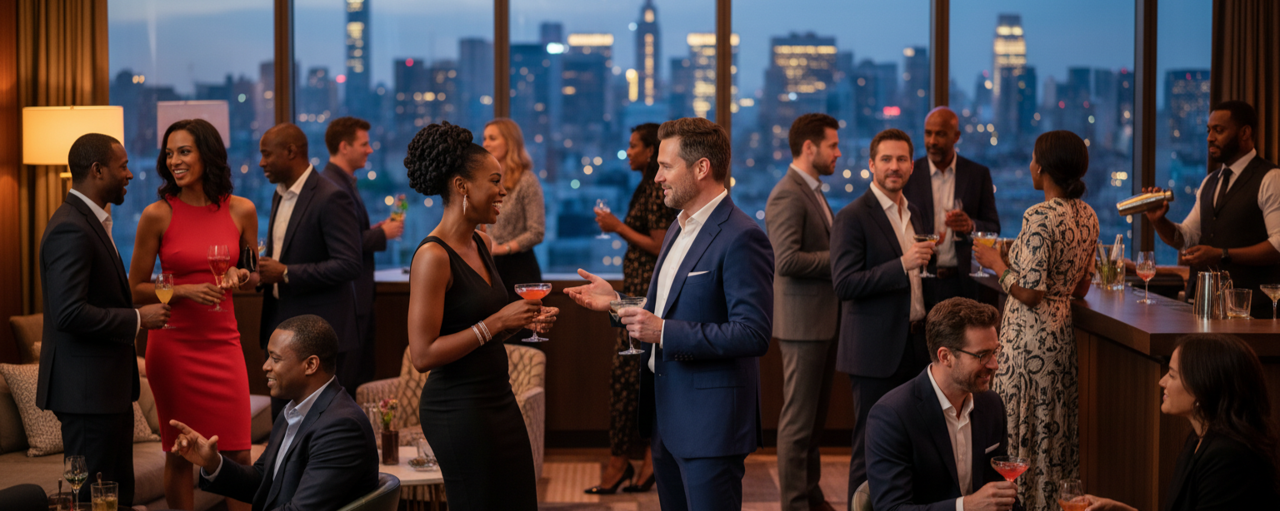 30s and over cocktail and conversations